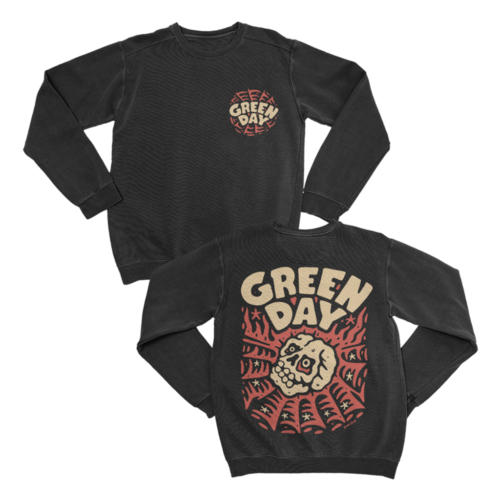 skull spider crewneck main - Green Day Band Store